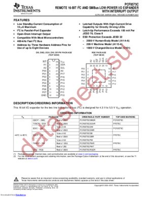 PCF8575CPWE4 datasheet  