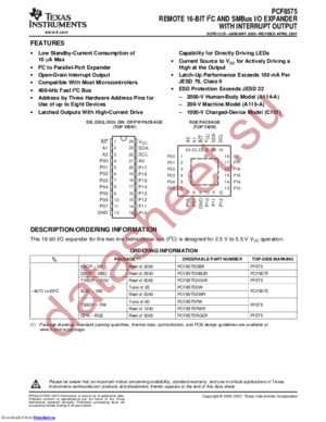 PCF8575PWG4 datasheet  