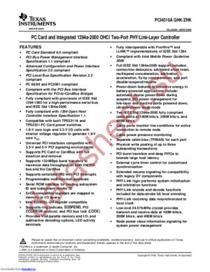 PCI4510A datasheet  