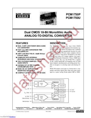 PCM1750U/1KG4 datasheet  