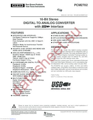 PCM2702EG-2KE6 datasheet  