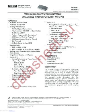 PCM2901E/2K datasheet  