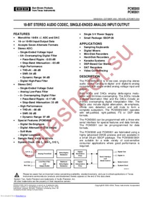 PCM3000E datasheet  