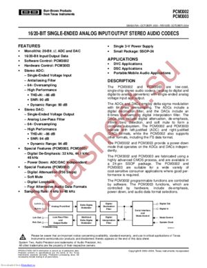 PCM3002E/2K datasheet  