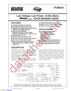 PCM3501E/2KG4 datasheet  