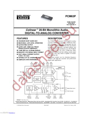 PCM63P-Y datasheet  