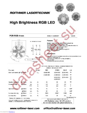 PCR-RGB-4-111 datasheet  