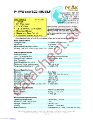 P44WG-1215E2-1LF datasheet  