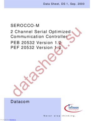 PEF20532FV1.2 datasheet  