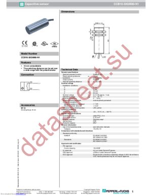 CCB10-30GM80-N1 datasheet  