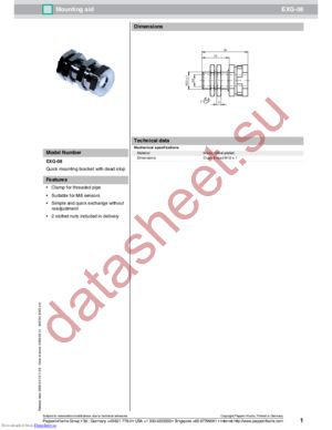 EXG-08 datasheet  