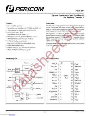 PI6C103-05 datasheet  