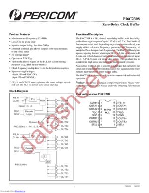 PI6C2308-1 datasheet  