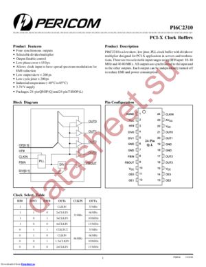 PI6C2310L datasheet  