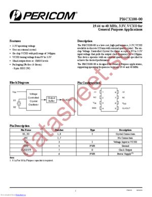 PI6CX100-00 datasheet  