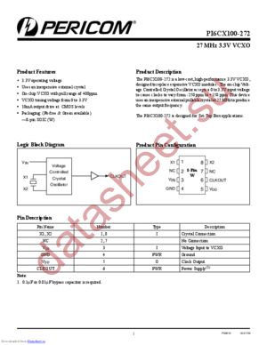 PI6CX100-272 datasheet  