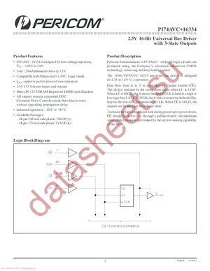 PI74AVC+16334 datasheet  