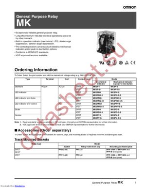 MK3PNV-5-S-AC50 datasheet  