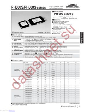 PH600S-280-15 datasheet  