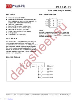 PLL102-05 datasheet  