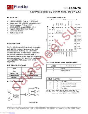 PLL620-21 datasheet  