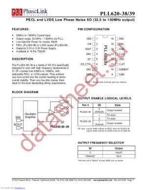 PLL620-38 datasheet  