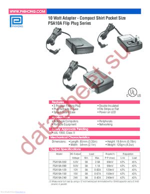 PSA10A-050 datasheet  