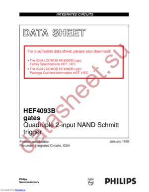 HEF4093BTD-T datasheet  