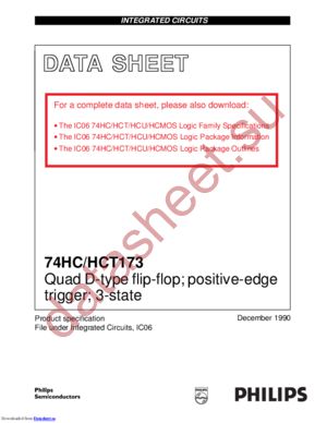 74HCT173D,652 datasheet  