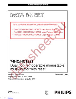 74HC221D,652 datasheet  