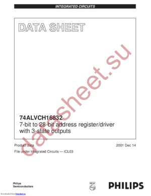 74ALVCH16832DGG,11 datasheet  