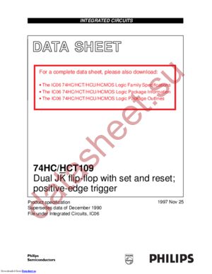 74HC109D,653 datasheet  