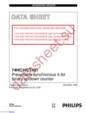 74HC191D,653 datasheet  