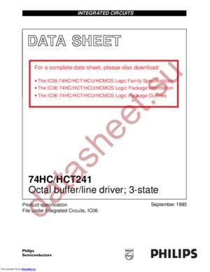 74HC241PW,118 datasheet  