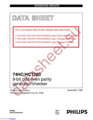 74HCT280N,652 datasheet  