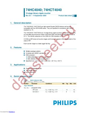 74HC4040PW,112 datasheet  