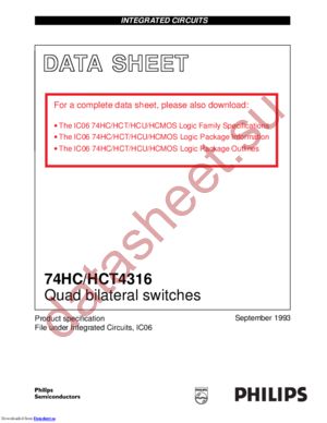 74HCT4316D,112 datasheet  