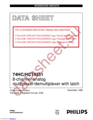 74HCT4351N,112 datasheet  