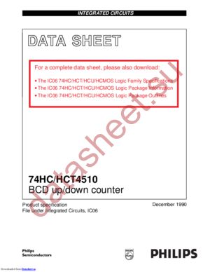 74HCT4510DB datasheet  