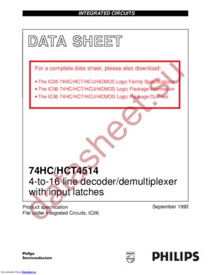 74HCT4514DB,118 datasheet  