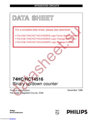 74HCT4516D datasheet  