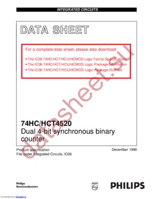 74HCT4520N,112 datasheet  