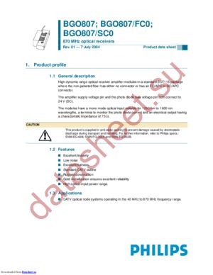 BGO807C/FC0,112 datasheet  