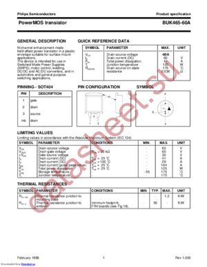 BUK454-500B/B datasheet  