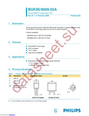 BUK9509-55A,127 datasheet  