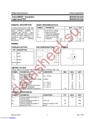 BUK95150-55A,127 datasheet  