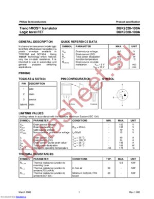 BUK9528-100A,127 datasheet  