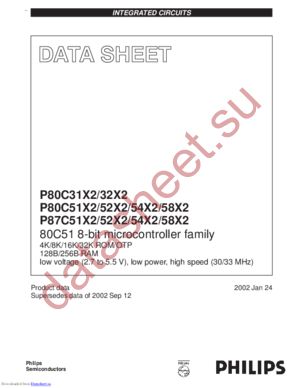 P87C52X2BA,512 datasheet  