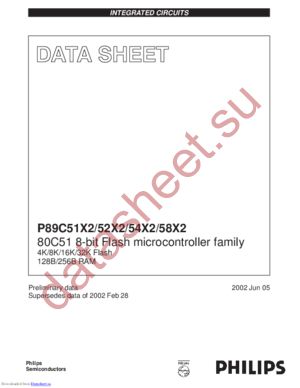 P89C58X2BA datasheet  