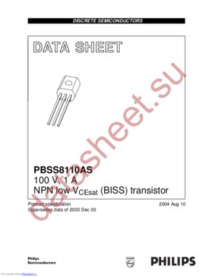 PBSS8110AS datasheet  